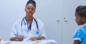 doctor writing